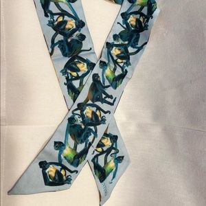 Valentino Silk Monkey Print Scarf